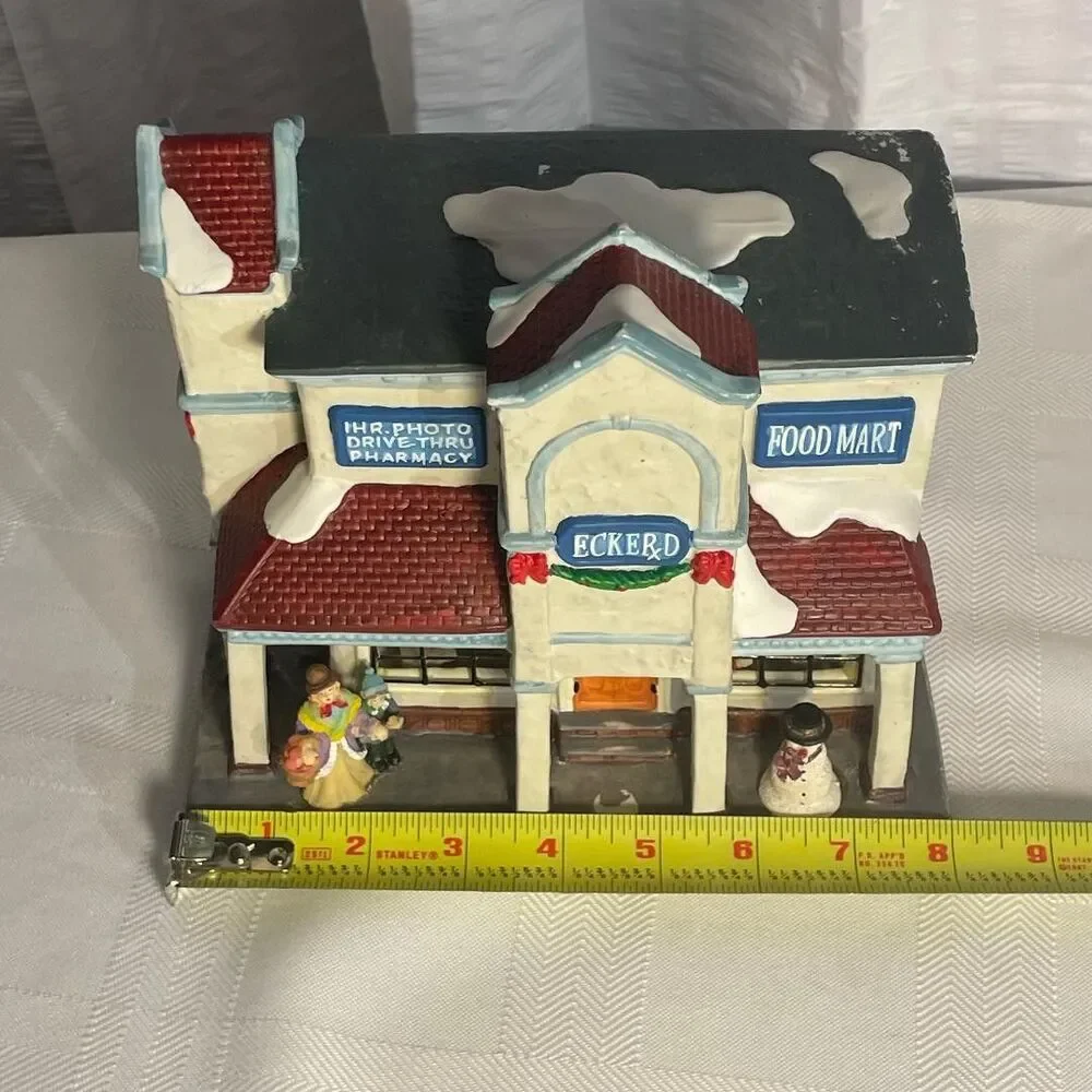 Vintage Eckerd Drug Store Christmas Village Pharmacy Building Rare 7.5